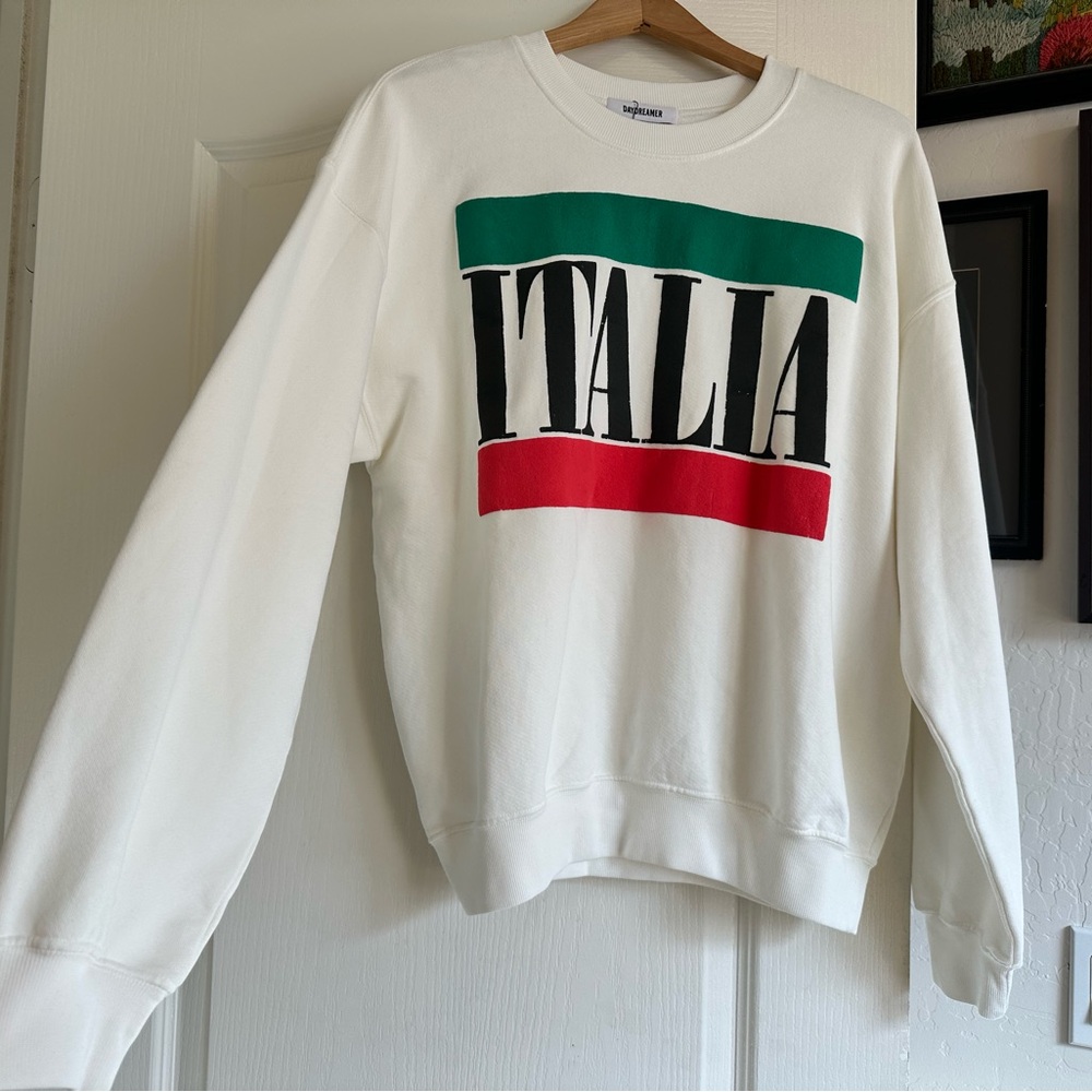 NWT Daydreamer Italia Boyfriend Sweatshirt. Size: Small. Excellent condition - Picture 9 of 16